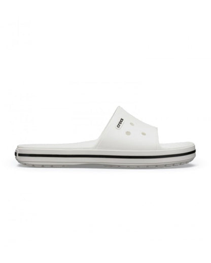 Unisex Adult-Crocs-Crocband Slide 205733-103 White/Black-UK-10