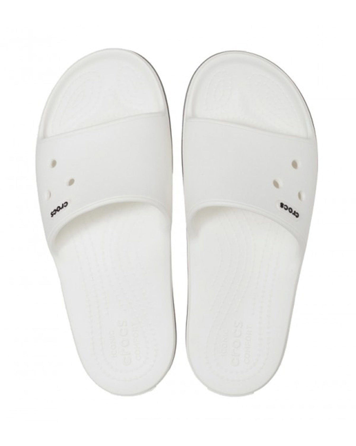 Unisex Adult-Crocs-Crocband Slide 205733-103 White/Black-UK-10