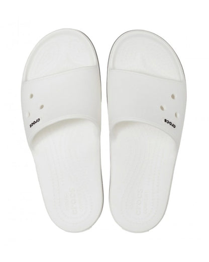 Unisex Adult-Crocs-Crocband Slide 205733-103 White/Black-UK-10
