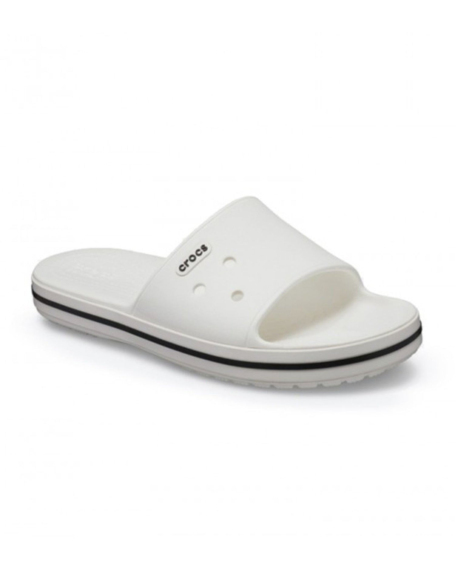 Unisex Adult-Crocs-Crocband Slide 205733-103 White/Black-UK-10