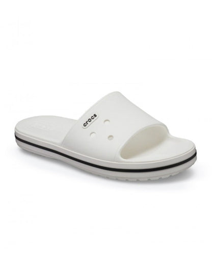 Unisex Adult-Crocs-Crocband Slide 205733-103 White/Black-UK-10