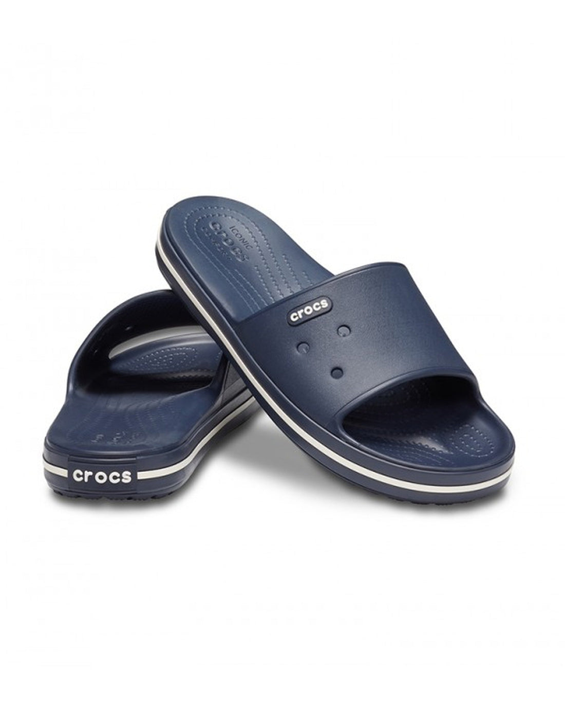 Unisex Adult-Crocs-Crocband Slide 205733-462 Navy/White-UK-9