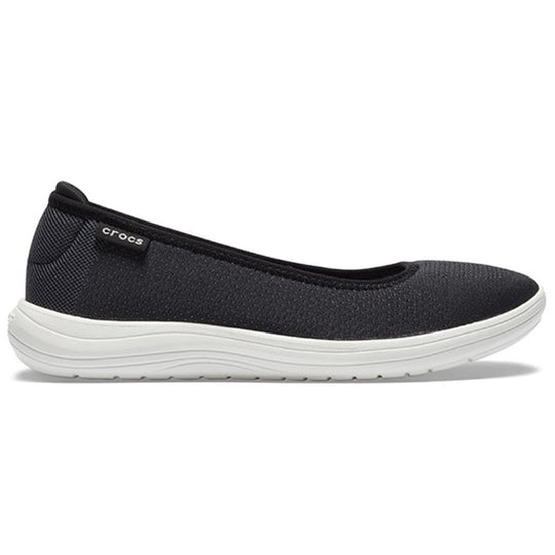 Crocs Reviva Flat — Women, Black/White