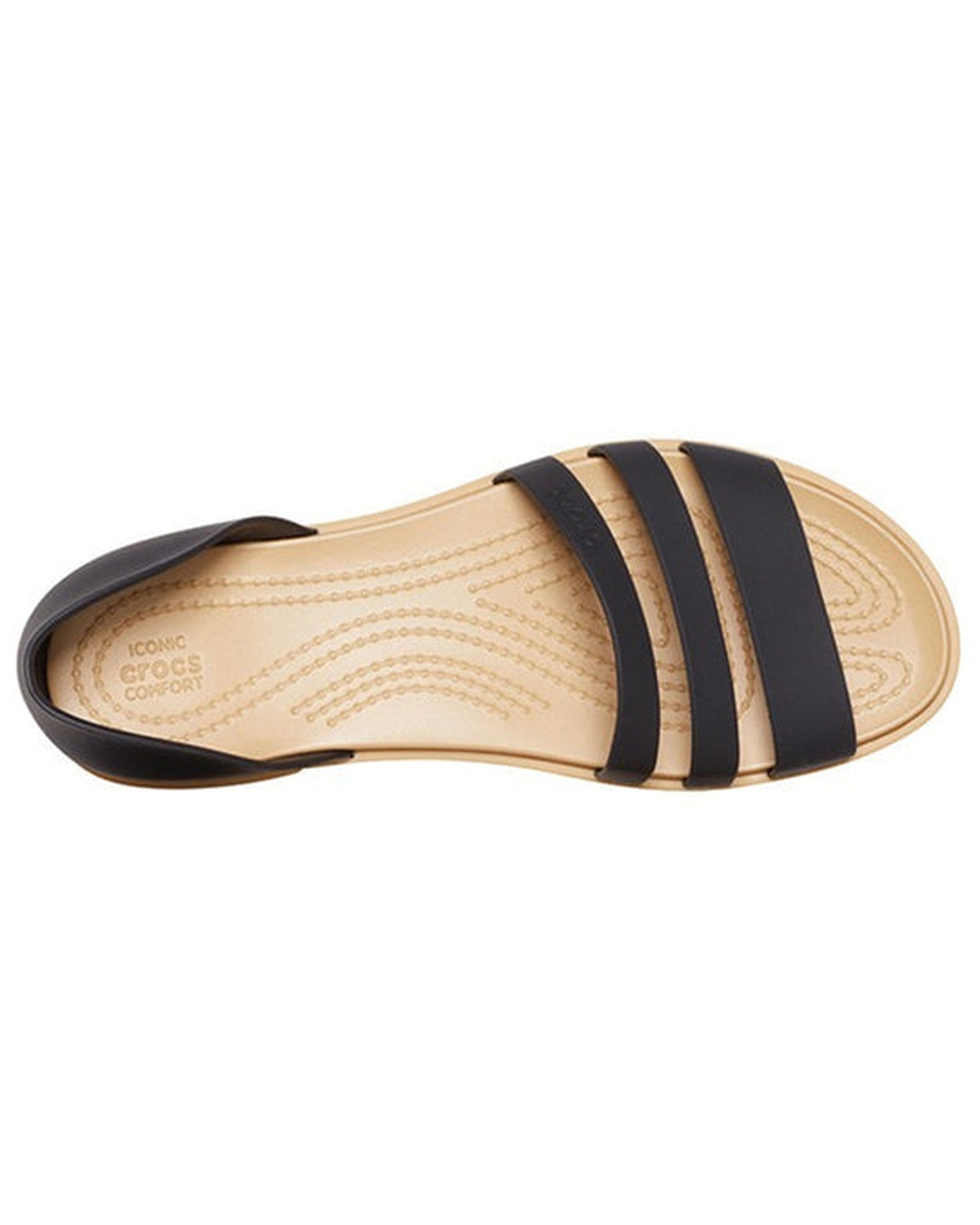Women-Crocs-Tulum Flat 206109-00W Black/Tan-UK-9