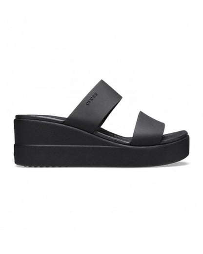 Women-Crocs-Brooklyn Wedge 206219-060 Black/Black-UK-9