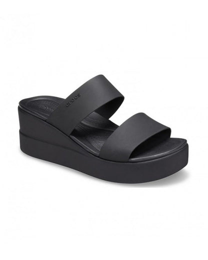 Women-Crocs-Brooklyn Wedge 206219-060 Black/Black-UK-9