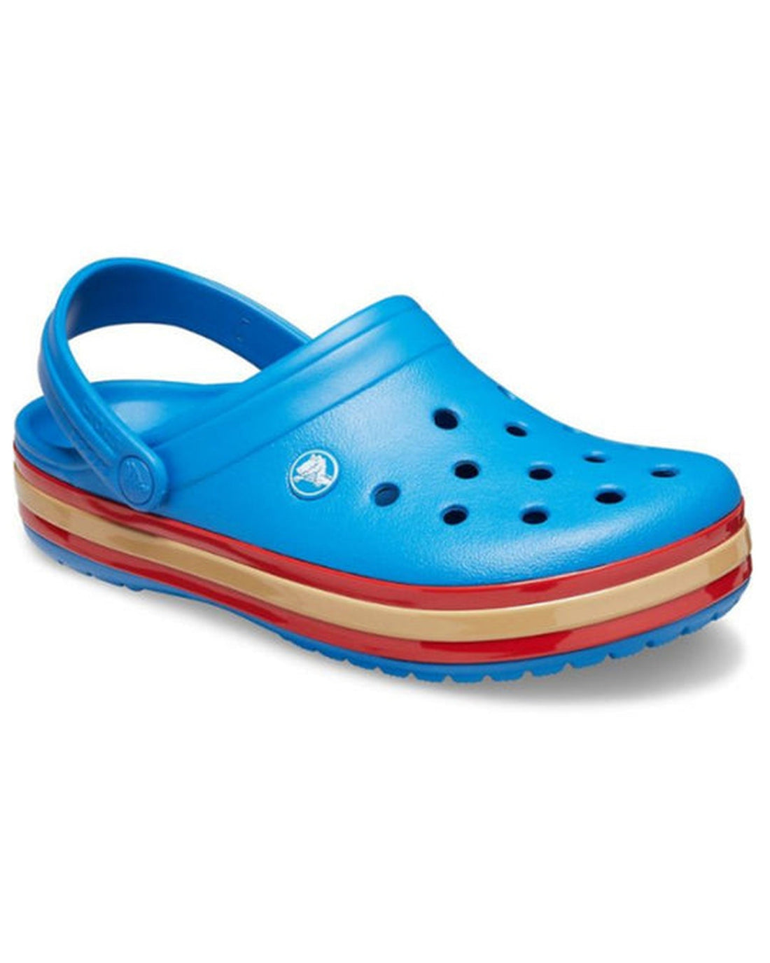 Crocband-Clog-Unisex Adult-Prep Blue/Scarlet-206379-4KJ