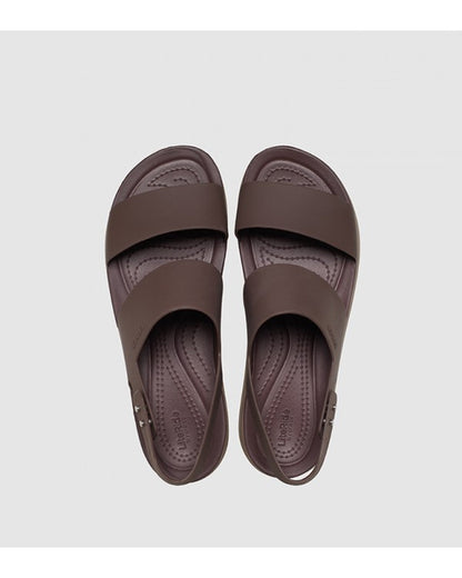 Women-Crocs-Brooklyn Sandal 206453-2ZL Mocha/Mushroom-UK-9