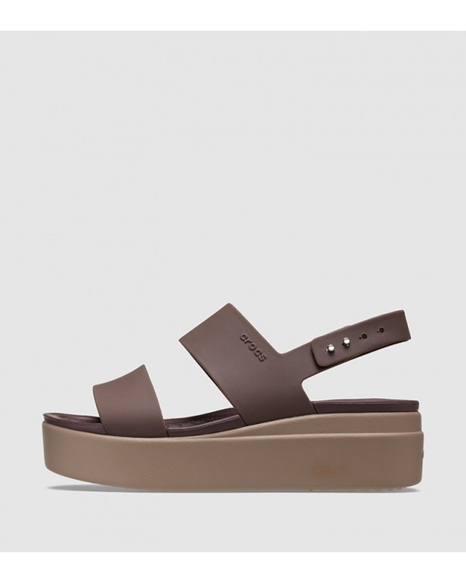 Women-Crocs-Brooklyn Sandal 206453-2ZL Mocha/Mushroom-UK-9
