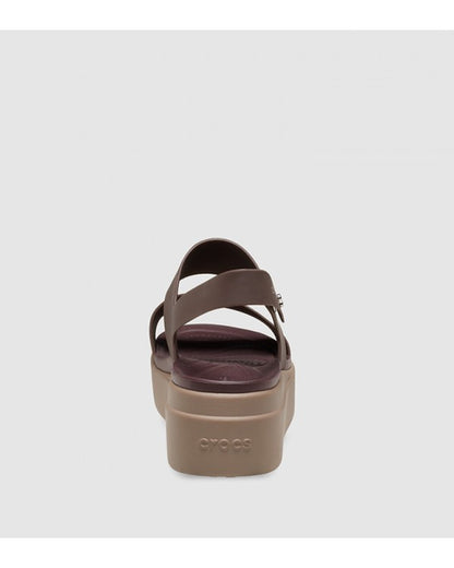 Women-Crocs-Brooklyn Sandal 206453-2ZL Mocha/Mushroom-UK-9
