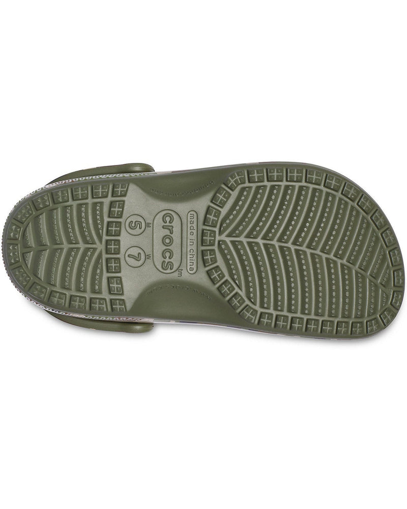Classic-Clog-Unisex Adult-Army Green/Multi-206454-3TC
