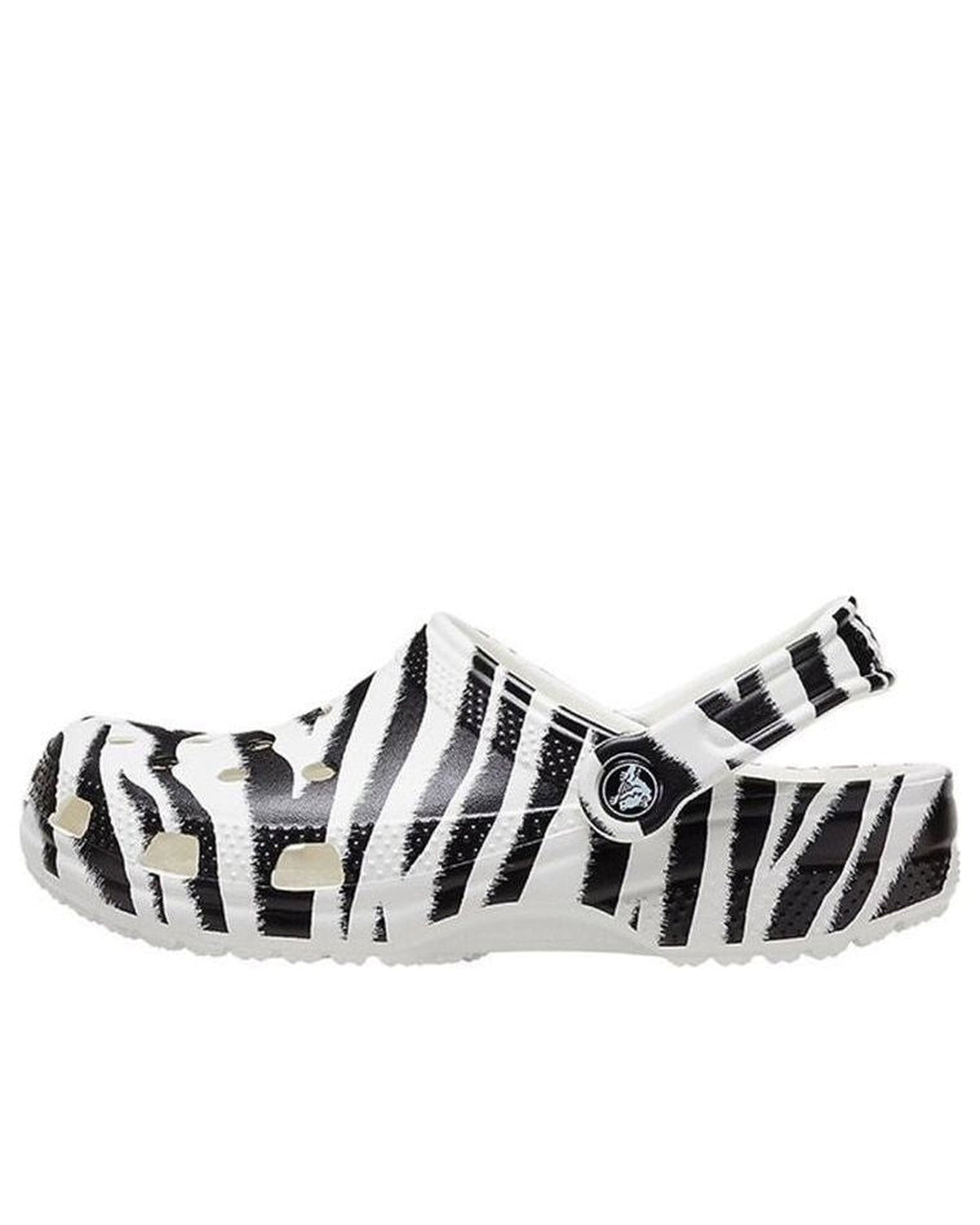 Unisex Adult-Crocs-Classic Clog 206676-1DE White/Zebra Print-UK-9