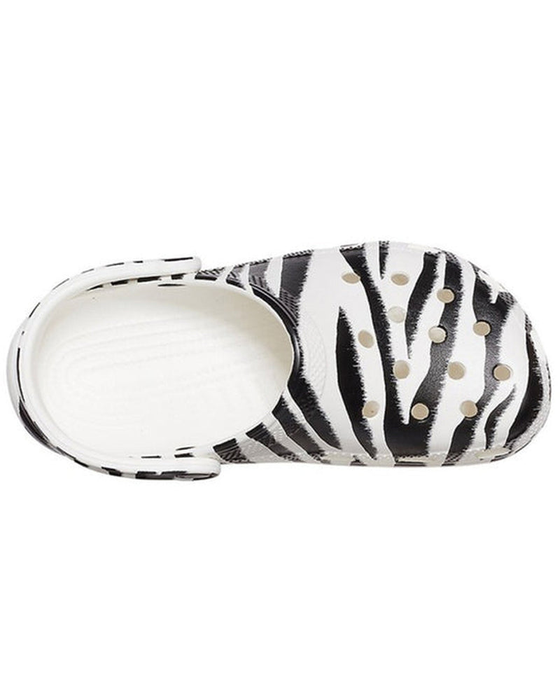 Classic-Clog-Unisex Adult-White/Zebra Print-206676-1DE