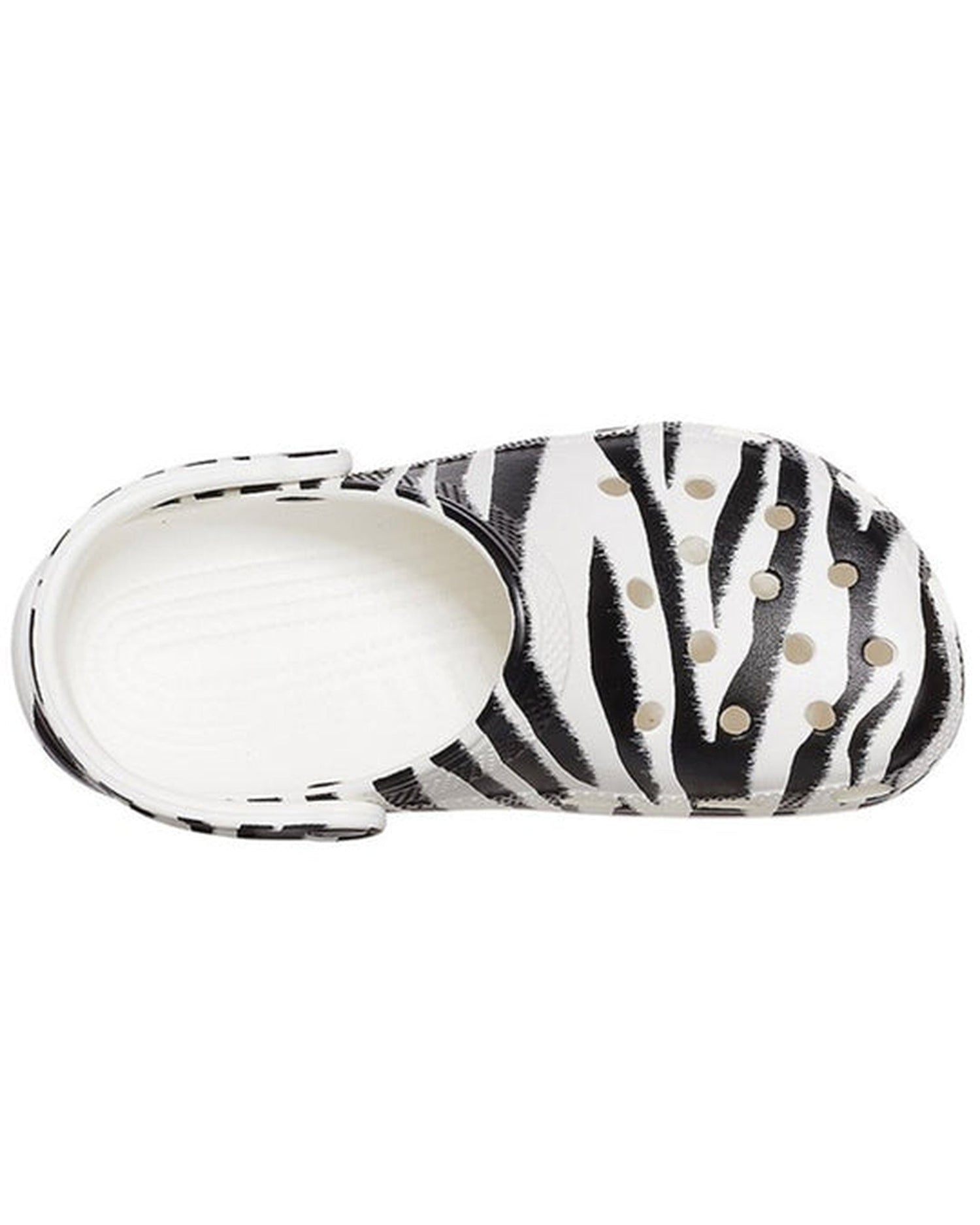Unisex Adult-Crocs-Classic Clog 206676-1DE White/Zebra Print-UK-9