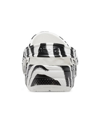 Unisex Adult-Crocs-Classic Clog 206676-1DE White/Zebra Print-UK-9