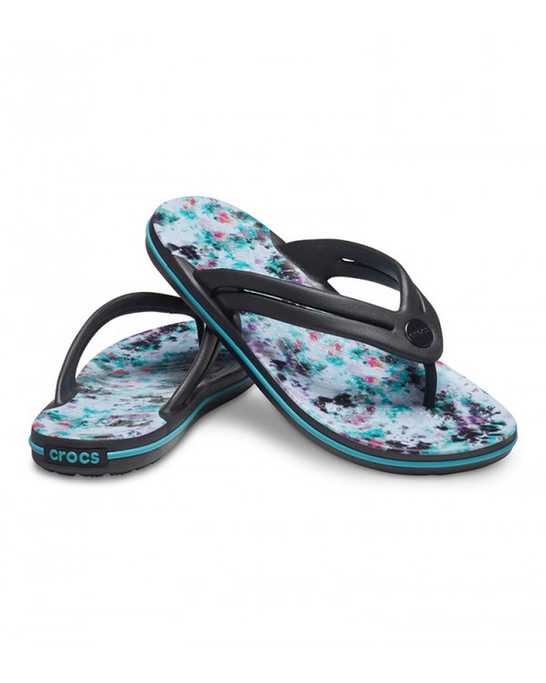 CROCBAND-FLIP-WOMEN-BLACK/TURQ TONIC-206988-0ZP