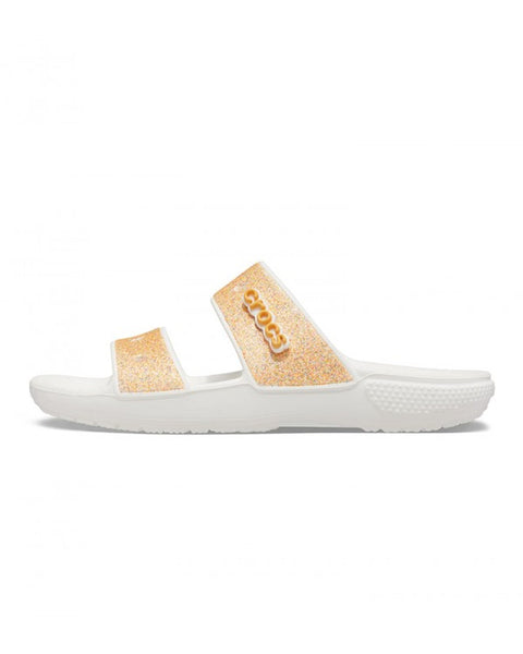 Crocs Classic Sandal — Women, Orange Sorbet Glitter