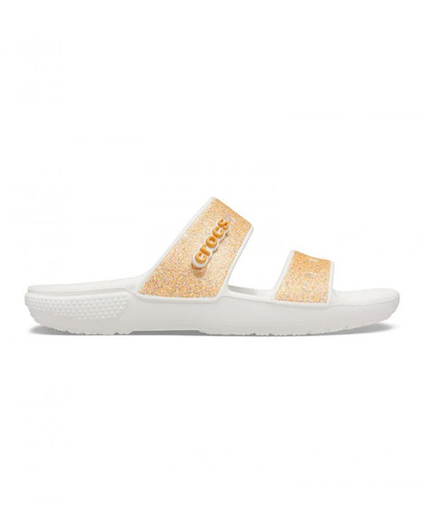 Crocs Classic Sandal — Women, Orange Sorbet Glitter