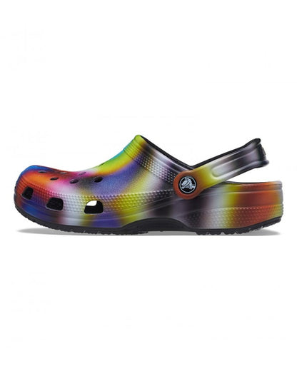Unisex Adult-Crocs-Classic Clog 207556-0C4 Black/Multi-UK-10
