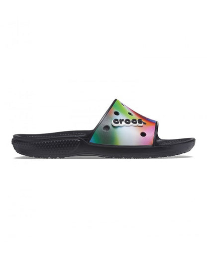Unisex Adult-Crocs-Classic Slide 207557-0C4 Black/Multi-UK-9