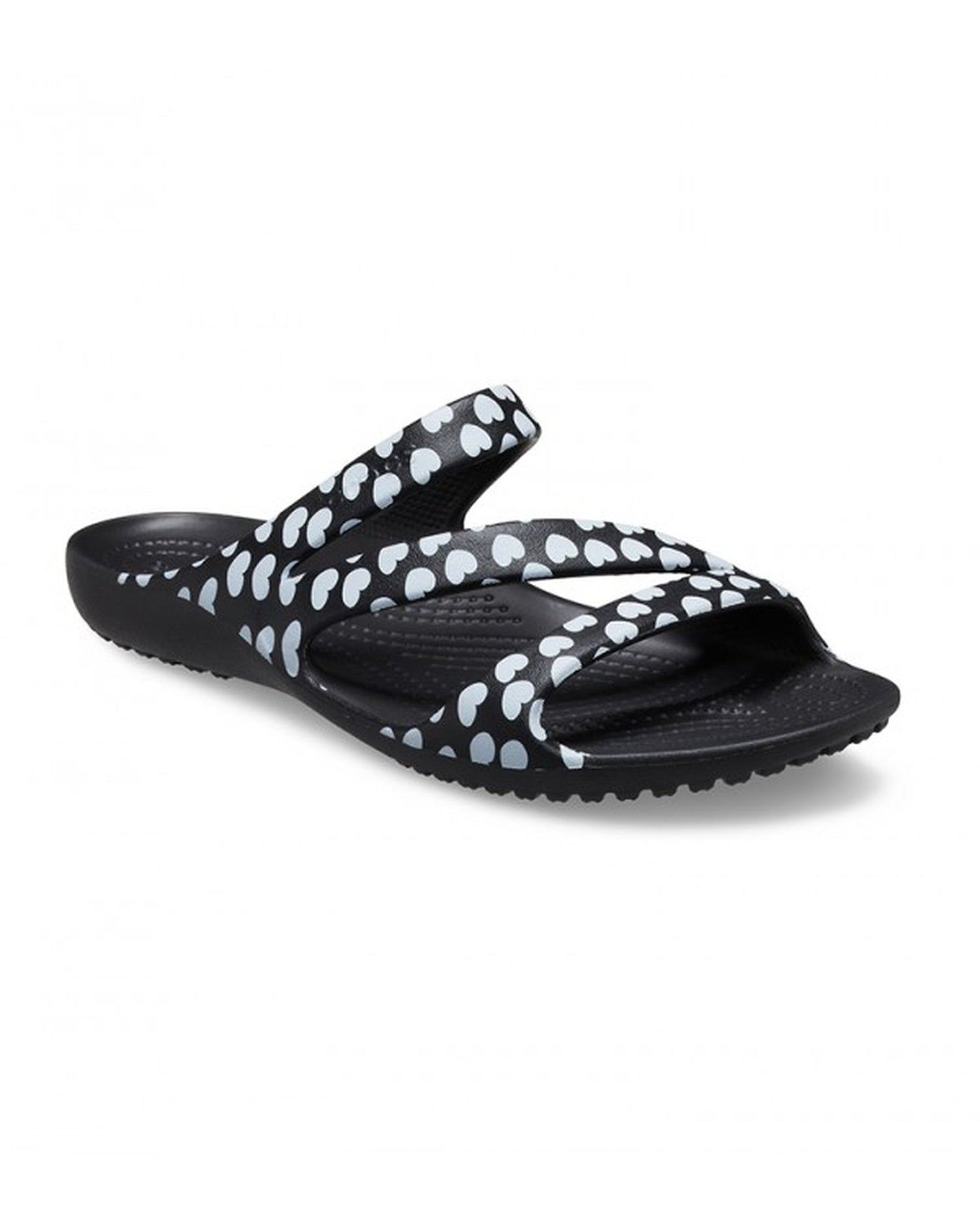 Women-Crocs-Kadee Sandal 207577-066 Black/White-UK-9