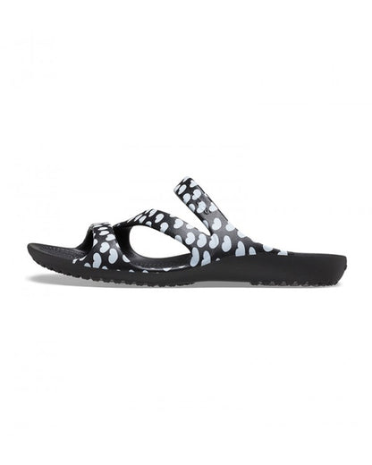 Women-Crocs-Kadee Sandal 207577-066 Black/White-UK-9