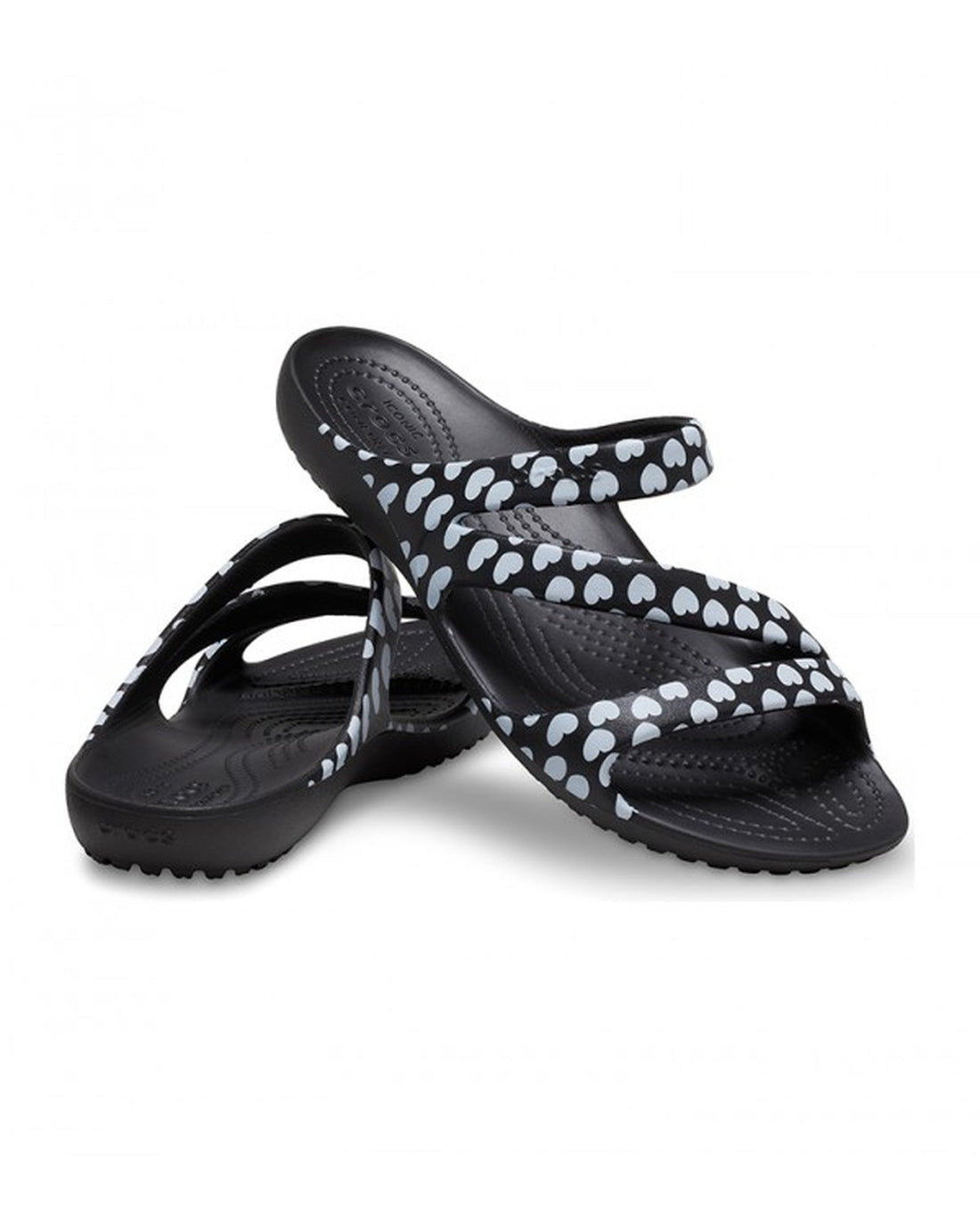 Women-Crocs-Kadee Sandal 207577-066 Black/White-UK-9