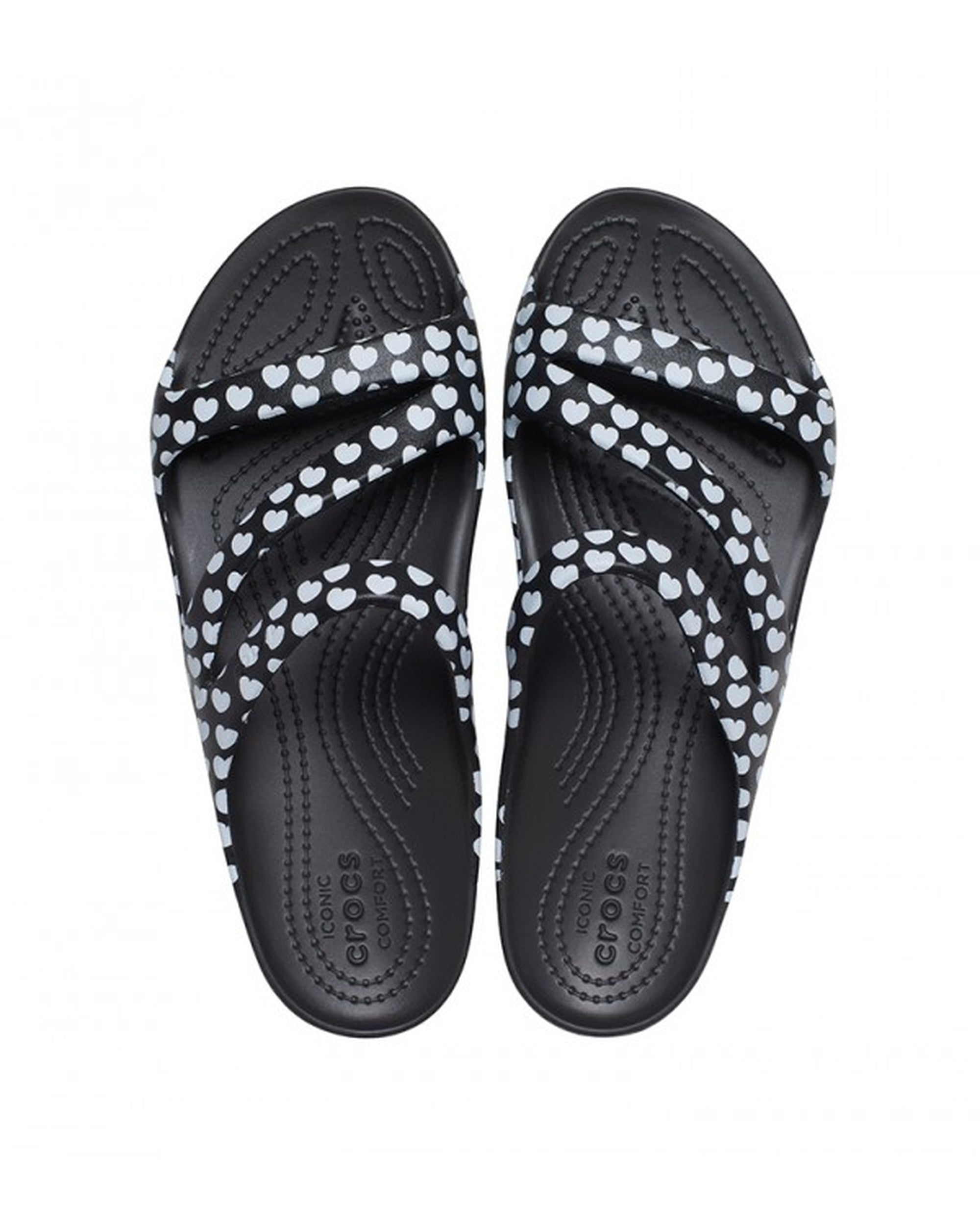 Women-Crocs-Kadee Sandal 207577-066 Black/White-UK-9