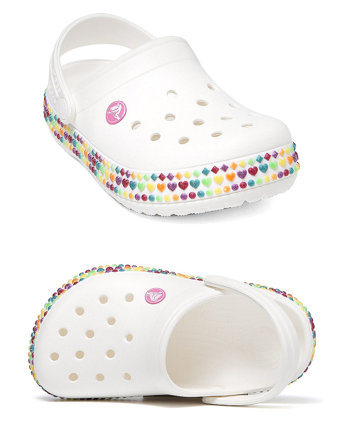 Crocs-Kids Crocband Clog 207605-100 White-7 Years - 20 Cm