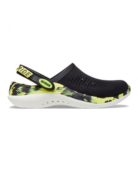 Crocs LiteRide Clog — Men, Black/Citrus