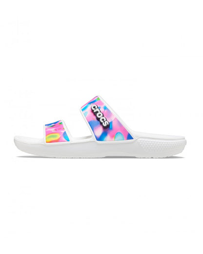 Unisex Adult-Crocs-Classic Sandal 207771-102 White/Pink-UK-14