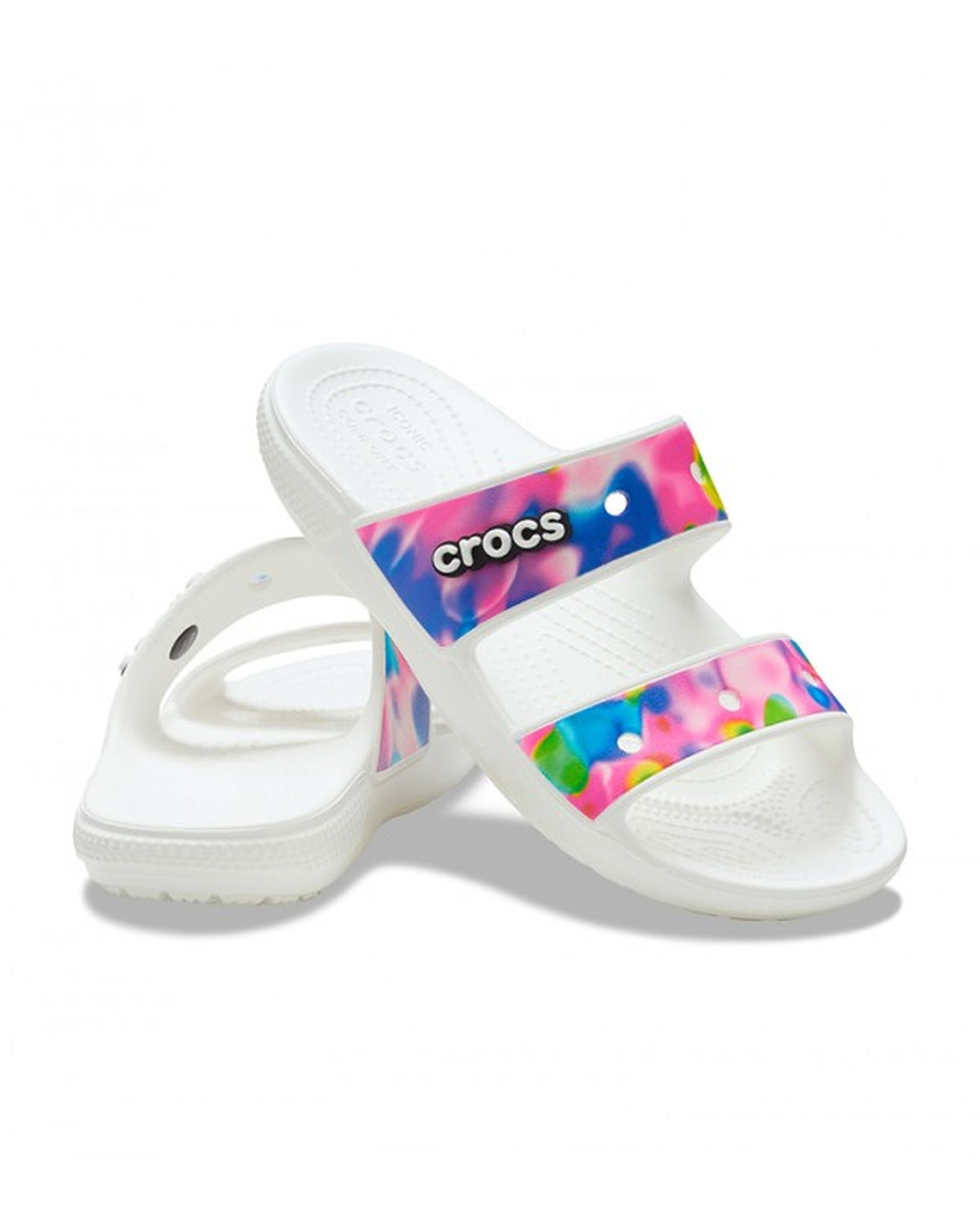Unisex Adult-Crocs-Classic Sandal 207771-102 White/Pink-UK-14