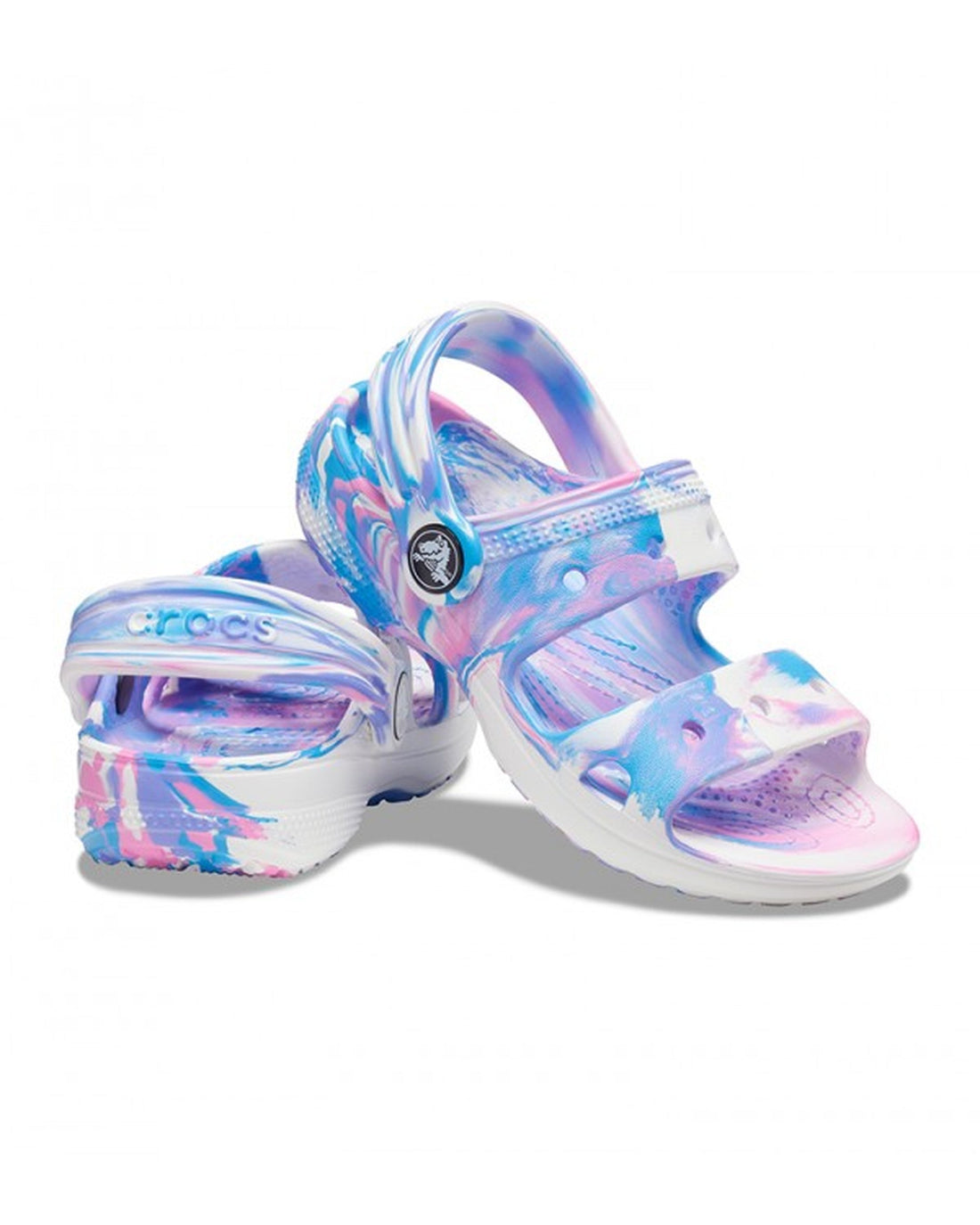 Crocs-Kids Classic Sandal 207779-102 White/Pink-4 Years - 15.7 Cm