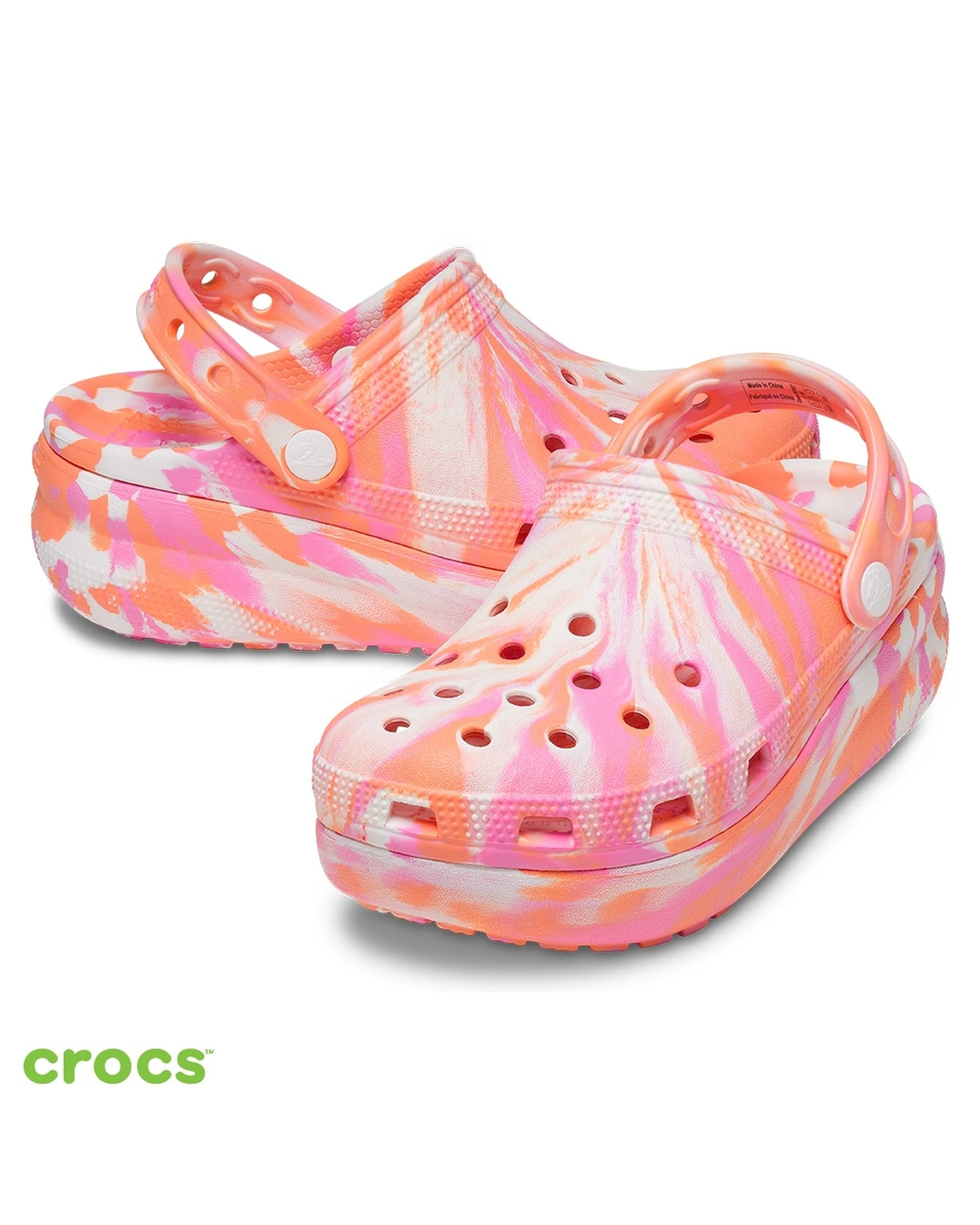 Crocs-Kids Classic Clog 207837-83F Papaya/Multi-7 Years - 20 Cm