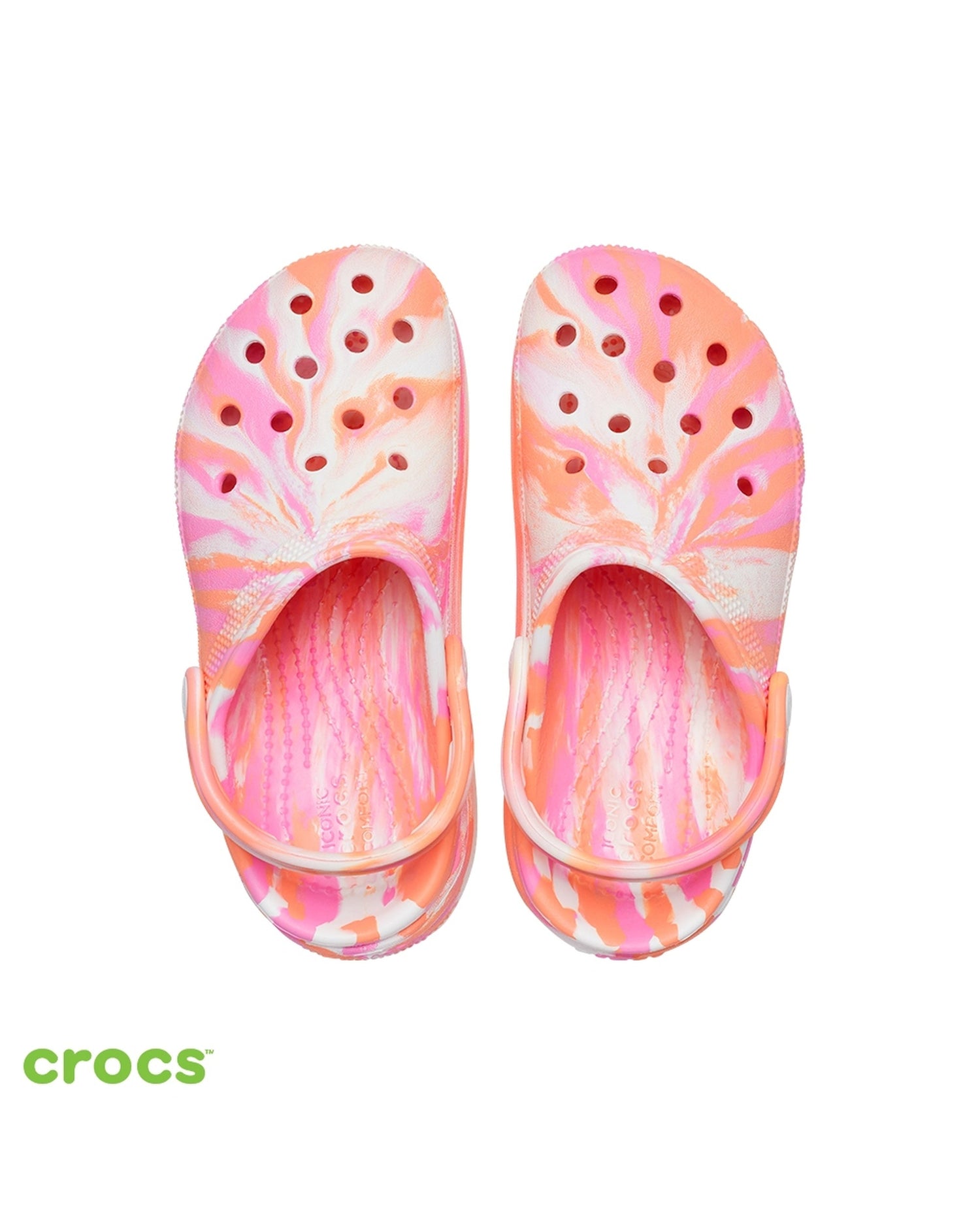 Crocs-Kids Classic Clog 207837-83F Papaya/Multi-7 Years - 20 Cm