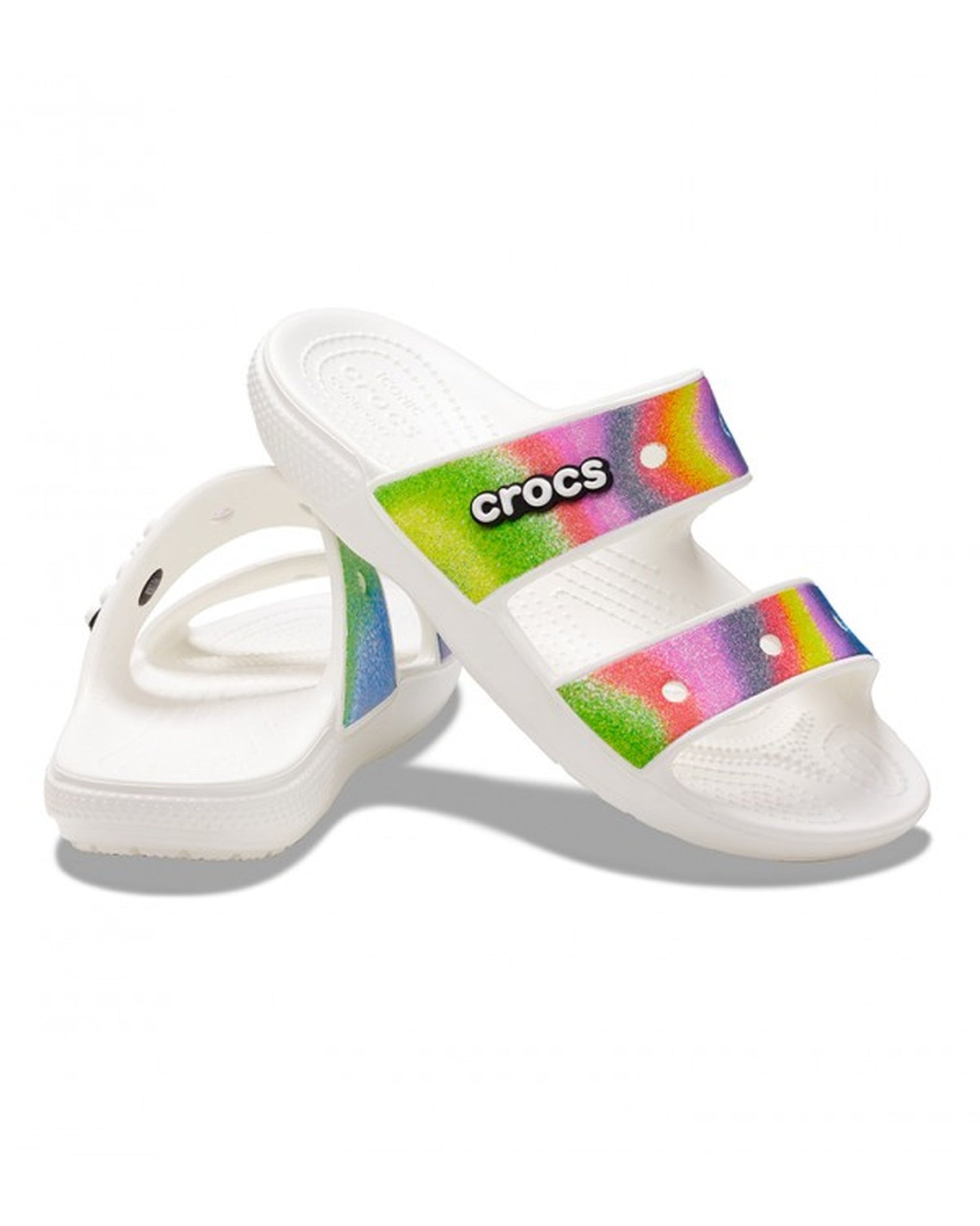 Unisex Adult-Crocs-Classic Sandal 208055-94S White/Multi-UK-10