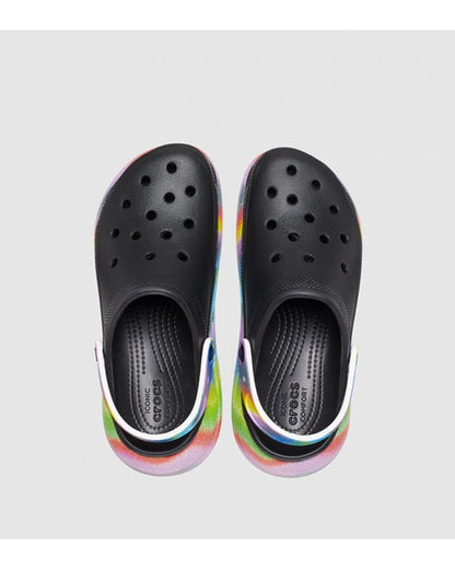 Unisex Adult-Crocs-Classic Clog 208057-0C4 Black/Multi-UK-10