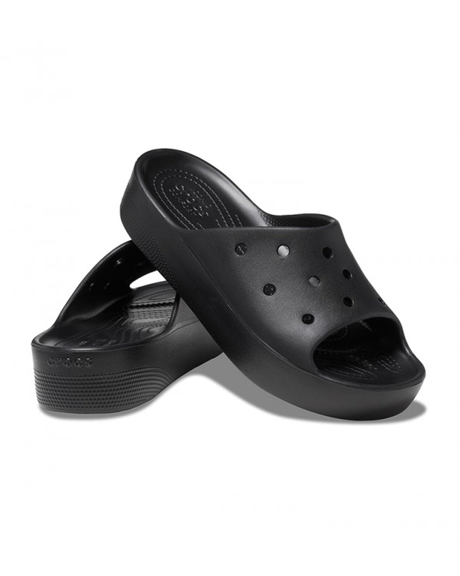 Women-Crocs-Classic Slide 208180-001 Black-UK-9