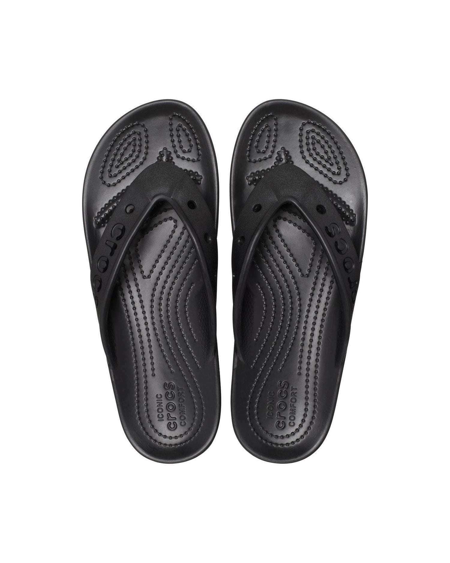 Unisex Adult-Crocs-Baya Flip 208192-001 Black-UK-10