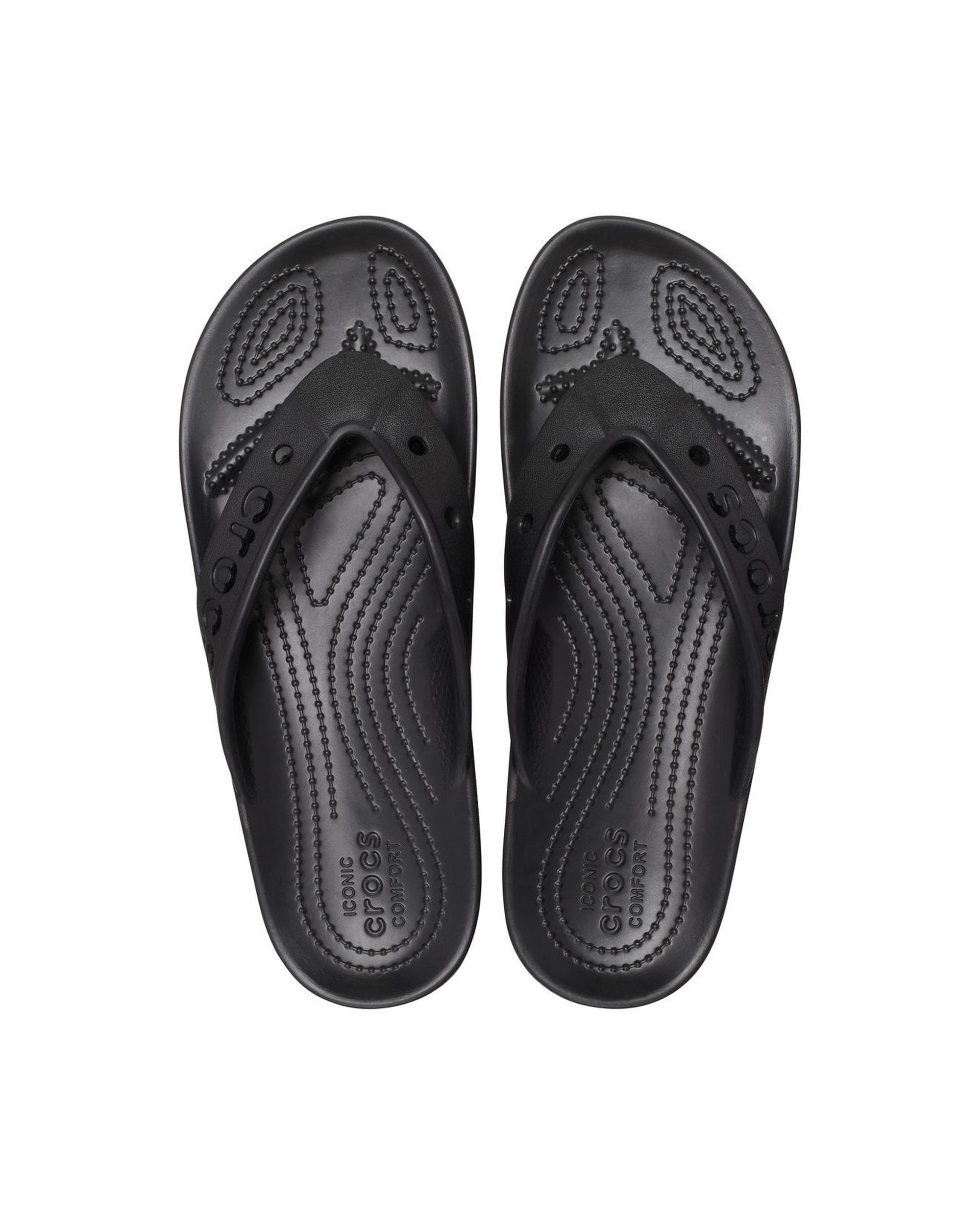 Unisex Adult-Crocs-Baya Flip 208192-001 Black-UK-10