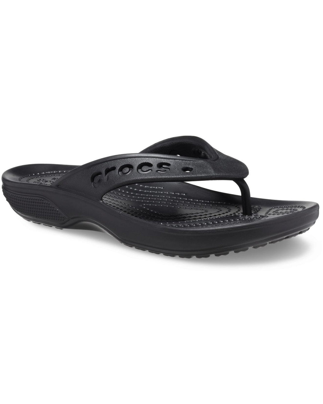 Unisex Adult-Crocs-Baya Flip 208192-001 Black-UK-10