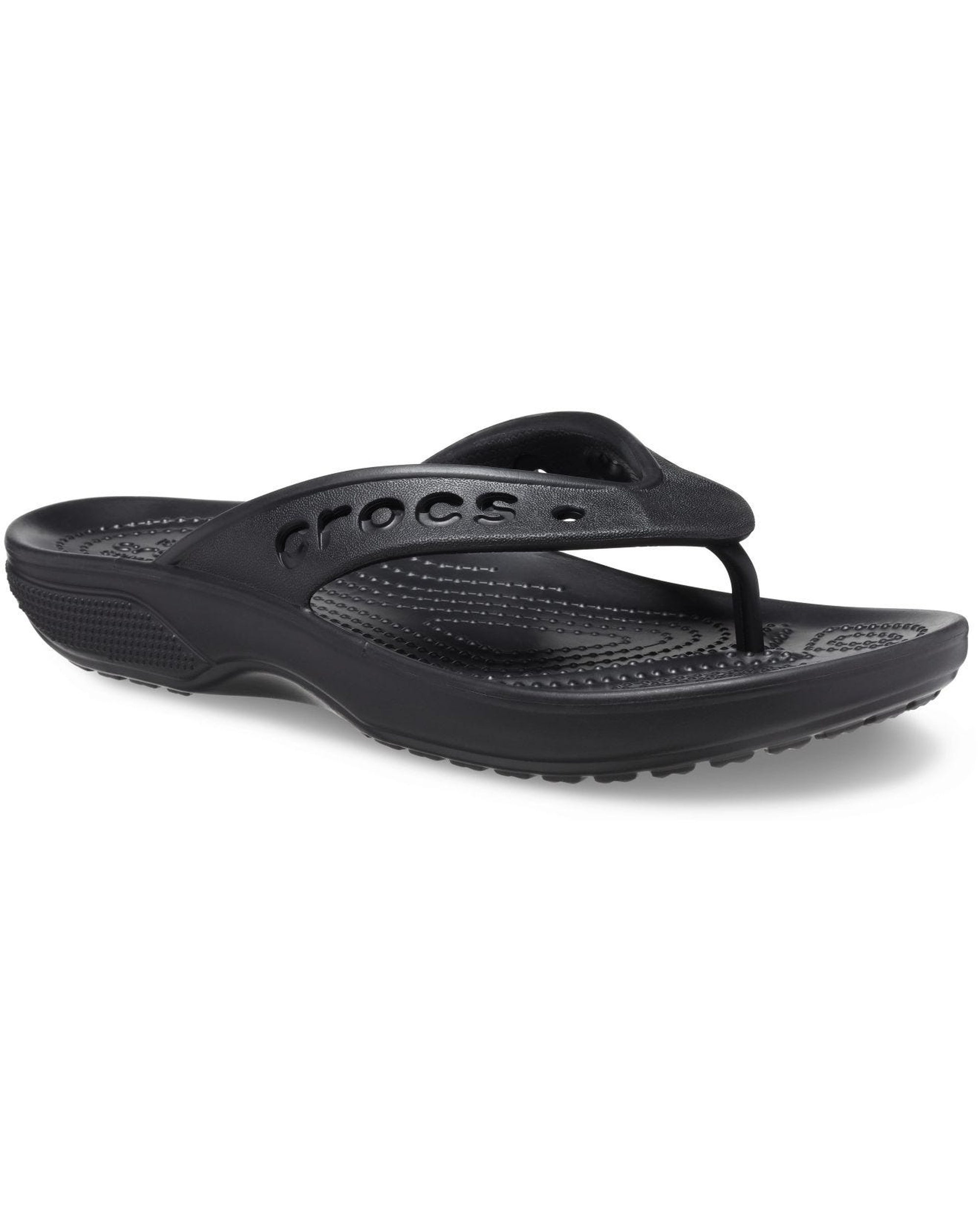 Unisex Adult-Crocs-Baya Flip 208192-001 Black-UK-10
