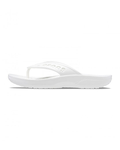 Unisex Adult-Crocs-Baya Flip 208192-100 White-UK-10