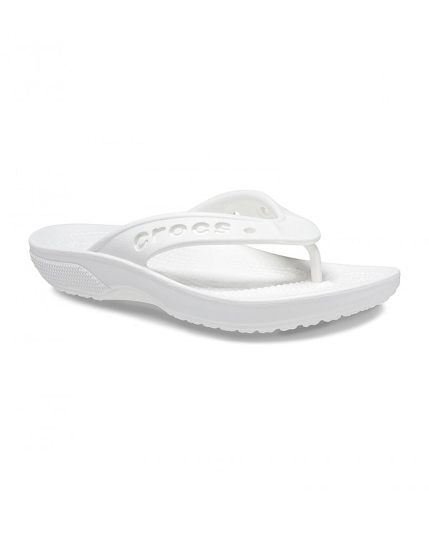 Unisex Adult-Crocs-Baya Flip 208192-100 White-UK-10