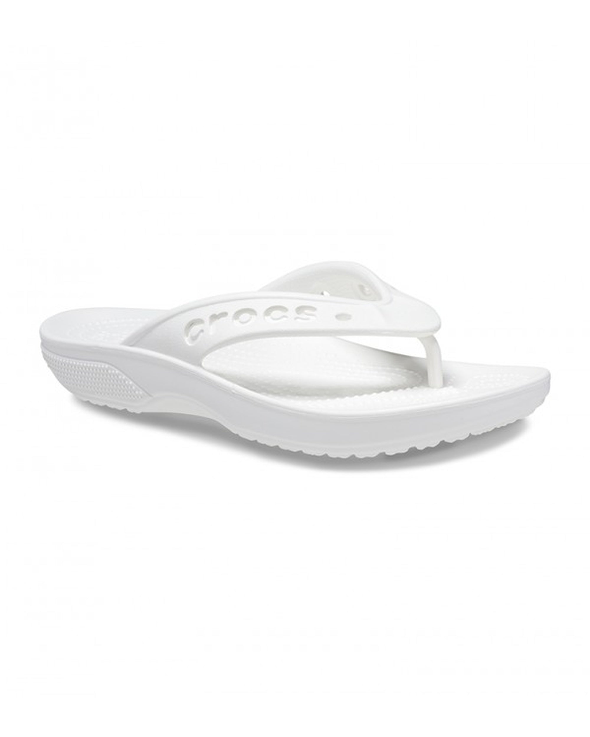 Unisex Adult-Crocs-Baya Flip 208192-100 White-UK-10