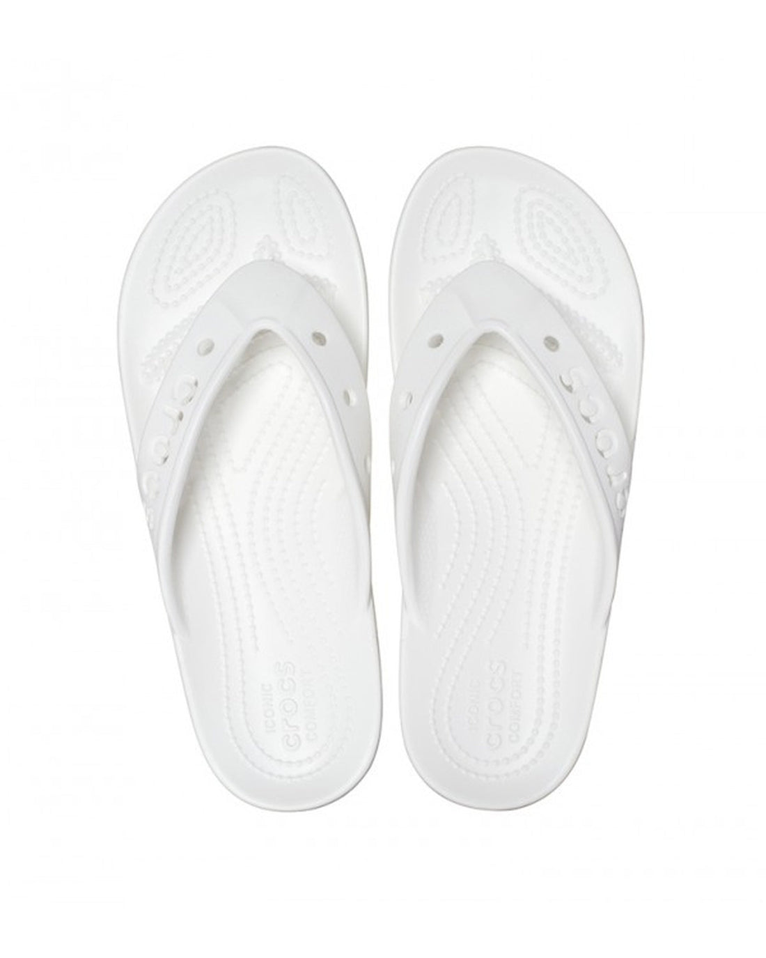 Unisex Adult-Crocs-Baya Flip 208192-100 White-UK-9
