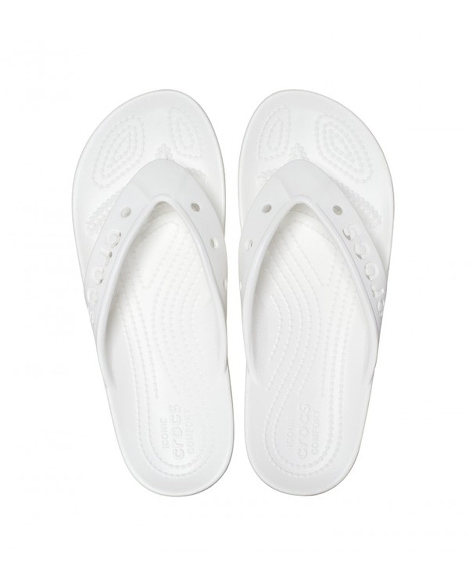 Unisex Adult-Crocs-Baya Flip 208192-100 White-UK-10