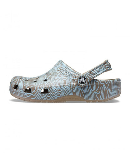 Unisex Adult-Crocs-Classic Clog 208263-2F9 Khaki/Multi-UK-10