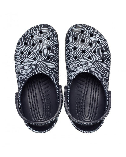 Unisex Adult-Crocs-Classic Clog 208263-4LF Deep Navy/Multi-UK-10