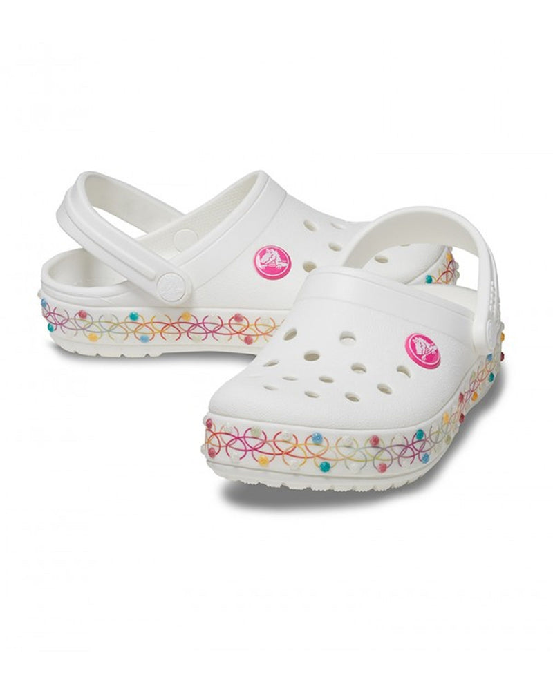 Crocband-Clog-Unisex Kids-White/Multi-208270-94S